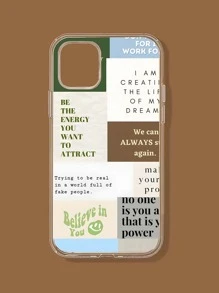 1 ốp lưng in hình khẩu hiệu, tương thích với iPhone, phiên bản quốc tế, không phải phiên bản nội địa. - Nhiều màu - Xem 3