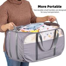 Tear Proof Pop Up Laundry Hampers, with Strong Handles Laundry Hamper, Easy to Carry & Go Up and Down Stairs, Honeycomb Mesh-Breathable, Easy to Collapsible Laundry Basket. (1.5 Loads) - 灰色 - 查看 3
