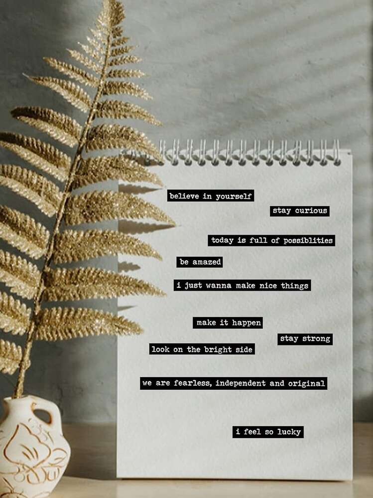 Bộ 8 tờ nhãn dán trích dẫn để ghi nhật ký, Bộ dụng cụ làm sổ lưu niệm cổ điển dành cho người lớn, Nhãn dán trò chuyện nhỏ, Bảng từ vựng cụm từ, Bảng từ vựng tự làm cho sổ kế hoạch tạp chí, Ảnh ghép, Album trang trí thẩm mỹ - Đen và trắng - Xem 6