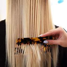 1把便携式宽齿美人鱼色发梳，美发造型工具，发饰