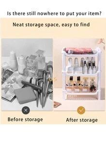 1 件 3 层桌面收纳架，厨房/浴室柜台收纳架 - 白色 - 查看 4