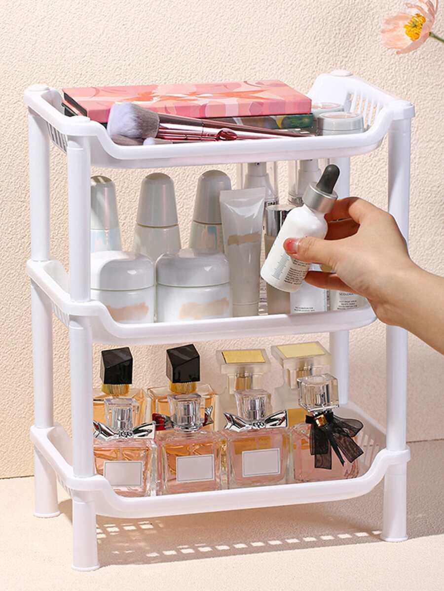 1 件 3 层桌面收纳架，厨房/浴室柜台收纳架 - 白色 - 查看 1