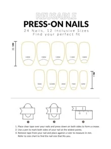 獲取魅力24入組中長款芭蕾舞女士假指甲套裝，包括人魚，冰晶透明，珍珠鏈，變色極光鑽石人魚全覆蓋假指甲，適用於女性和女孩貼上指甲，美甲工具供應