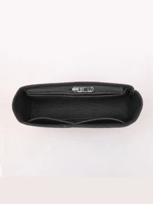 多格隔板肩背包插入式收納袋 - 手提包內襯包，適用於少女、女性、大學生、新手和白領的化妝品收納袋 - 黑色 - 查看 2