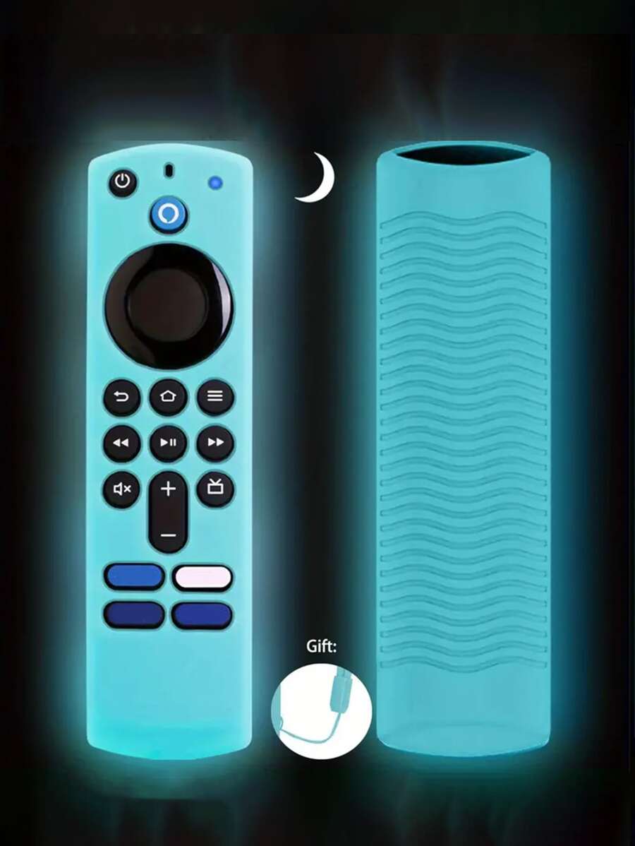 1pc Luminous Silicone Remote Control Protective Case With Strap | SHEIN USA