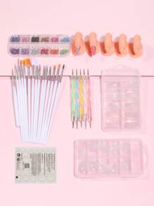 29pcs Nail Art Tool Set,Nail Supplies,Nail Tools,Nail Art Tools,Back To School,Nails,Nail Tools For Press On Nails - Multicolor - View 1