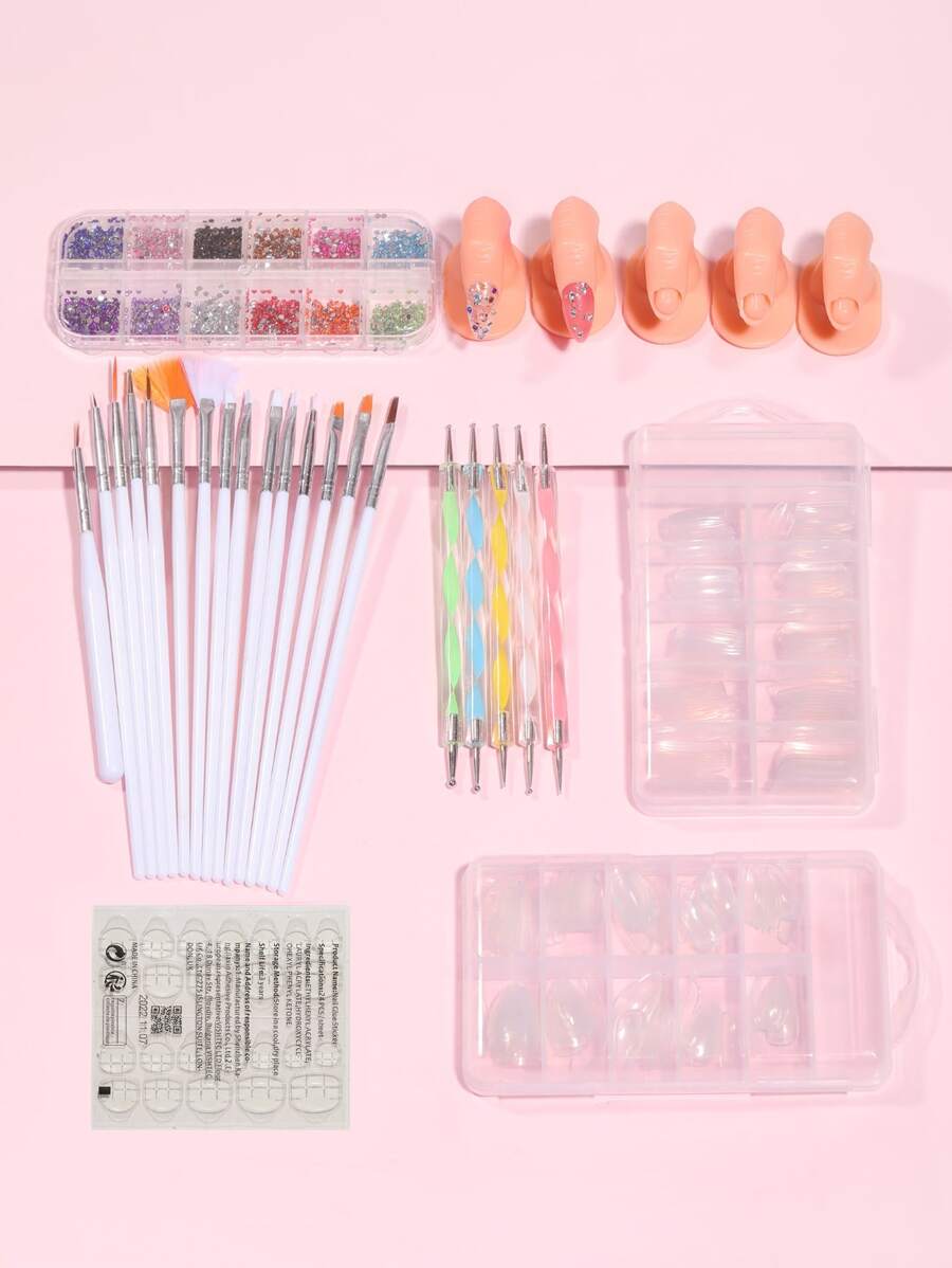 29pcs Nail Art Tool Set,Nail Supplies,Nail Tools,Nail Art Tools,Back To School,Nails,Nail Tools For Press On Nails - Multicolor - View 1