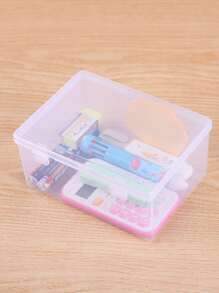 1 pieza transparente con clip Caja de almacenamiento , portátil clasificación Contenedor con Tapa para Juguetes , , con pequeño en diferentes tamaños ( grande , medio , pequeño ) - transparente - Ver 4