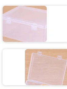 1 pieza transparente con clip Caja de almacenamiento , portátil clasificación Contenedor con Tapa para Juguetes , , con pequeño en diferentes tamaños ( grande , medio , pequeño ) - transparente - Ver 5