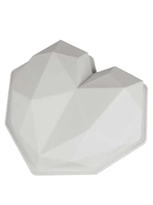 3D水钻爱心甜点蛋糕模具慕斯芝士蛋糕硅胶模具烘焙慕斯装饰模具工具，情人节派对，家居装饰，家居礼品 - 白色 - 查看 7