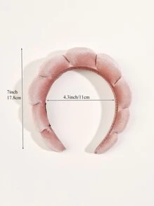 女士專用泡沫化妝頭帶,多功能保養頭帶,洗臉泡泡頭帶,女童嬰兒紗綢頭帶。 - 藕粉色 - 查看 6