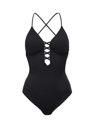 One-piece swimsuit female summer Korean ins sexy backless strap fashion swimsuit