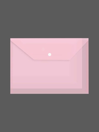 Transparent Thickened Plastic A4 Document Bag With Large Capacity And Buckle