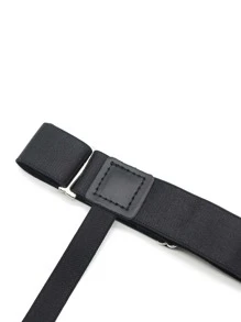 2 Miếng Không giới tính Áo sơ mi Với Garter Dây đai Đến Ngăn chặn Và Nếp nhăn - màu đen - Xem 6