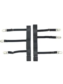 2 Miếng Không giới tính Áo sơ mi Với Garter Dây đai Đến Ngăn chặn Và Nếp nhăn - màu đen - Xem 1