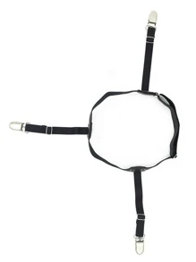 2 Miếng Không giới tính Áo sơ mi Với Garter Dây đai Đến Ngăn chặn Và Nếp nhăn - màu đen - Xem 5