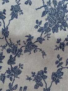 1pc Floral Pattern Tablecloth - Blue - View 9