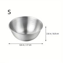 Stainless Steel Mixing Bowl, Salad Bowl, Kitchen Bowl, Multifunctional Mixing Bowl, Dough Bowl, Stackable, Reusable, Suitable For Cooking And Food Storage, Easy To Clean Thick Multi-Purpose Restaurant, Refrigerator Safe And Rust Resistant School Supplies,Back To School - Silver - View 4