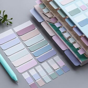 60/120/240入組膠貼式標籤索引標籤,可書寫和重複使用的文件標籤旗幟,用於閱讀筆記、書籍和文件分類（索引標籤）