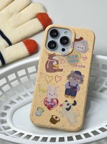 Handyhülle mit Cartoon Hase Muster, fallsicher