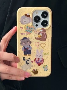 Handyhülle mit Cartoon Hase Muster, fallsicher