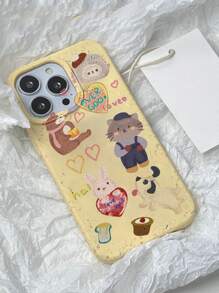 Handyhülle mit Cartoon Hase Muster, fallsicher