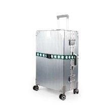 1pc 2m Green High Quality Digital Printing Adjustable Luggage Strap Packing Belts Travel Suitcase Plastic Buckle Strap Luggage Packing Strap Travel Bag Holder Strap For Travel Flight Business Trip Holiday For Suitcase Backpack Bag For School School Accessories School Stuff