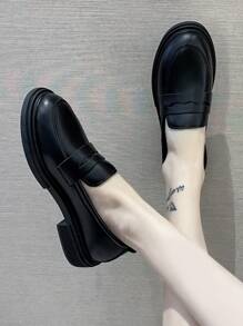 de mujeres de moda clásico negro Mocasines Zapatos planos - Negro - Ver 5