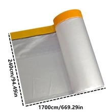 1 Cuộn Vật dụng trong nhà Chống bụi Che phủ - Trong sáng - Xem 6