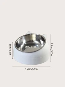 Cat Head Shaped Pet Bowl - White - View 7