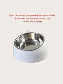 Cat Head Shaped Pet Bowl - White - View 6