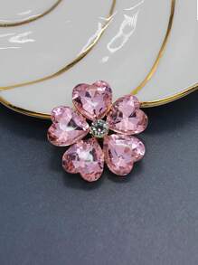 5入組水鑽裝飾花朵設計汽車出風口裝飾品 - 粉色 - 查看 5