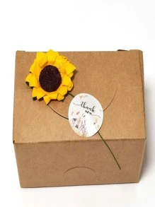 TYFYO 500 件/卷 1 英寸感谢花卉工艺婚礼装饰贴纸，用于密封的自粘标签，圣诞节情人节 - 黃色 - 查看 4