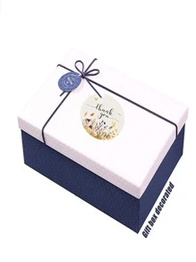 TYFYO 500 件/卷 1 英寸感谢花卉工艺婚礼装饰贴纸，用于密封的自粘标签，圣诞节情人节 - 黃色 - 查看 7