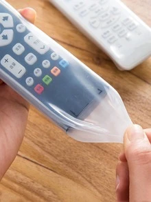 1个兔子造型透明遥控器保护套，不带夜光，适用于空调/电视遥控器，防尘隔热，适合闺蜜节、小狗、嘉年华等场合。 - 無色 - 查看 7