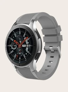 Correa de reloj de silicona 22mm unicolor - Gris - Ver 1