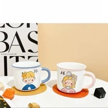 1 件可爱卡通图案马克杯 返校季 - 白色 - 查看 2