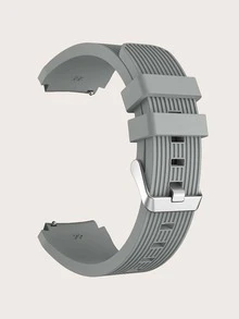 Correa de reloj de silicona 22mm unicolor - Gris - Ver 8