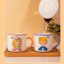 1 件可爱卡通图案马克杯 返校季 - 白色 - 查看 4