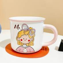 1 件可爱卡通图案马克杯 返校季 - 白色 - 查看 5