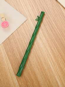 創意竹子中性筆可愛學生淡水筆書桌辦公室用品針抹胸簽字筆黑色0.5mm(1入組)