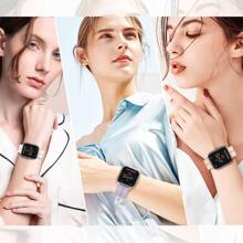 硅胶表带适用于 Amazfit GTS、GTS 4、GTS 4 Mini、GTS 2 Mini、GTS 2、GTS 2e、GTS 3、Amazfit Bip、Bip 3、Bip 3 Pro、Bip U、Bip U Pro，20 毫米替换运动腕带，男女皆宜，紫色，可作为返校学生的礼物 - 紫色 - 查看 6
