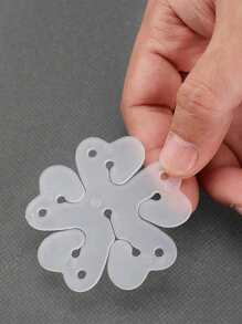 10pcs Decorative Balloon Clips With Flower Shape, Party Wedding Home Decoration,Christmas - White - View 1