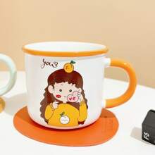 1 件可爱卡通图案马克杯 返校季 - 白色 - 查看 6