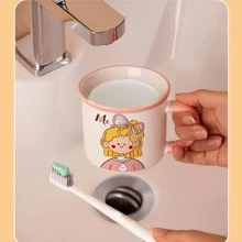 1 件可爱卡通图案马克杯 返校季 - 白色 - 查看 7