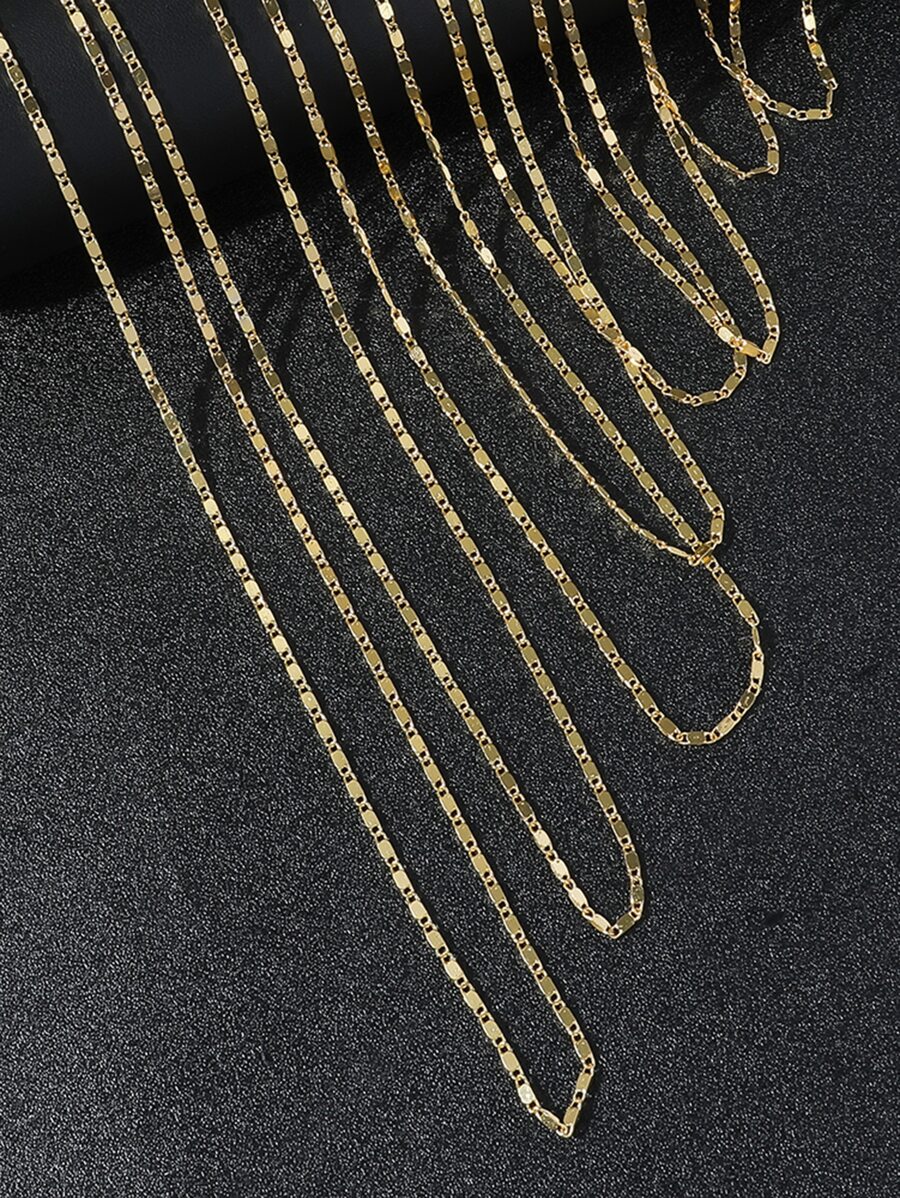 4075cm Copper Sheet Chain Necklace, Women's Popular Jewelry Chain