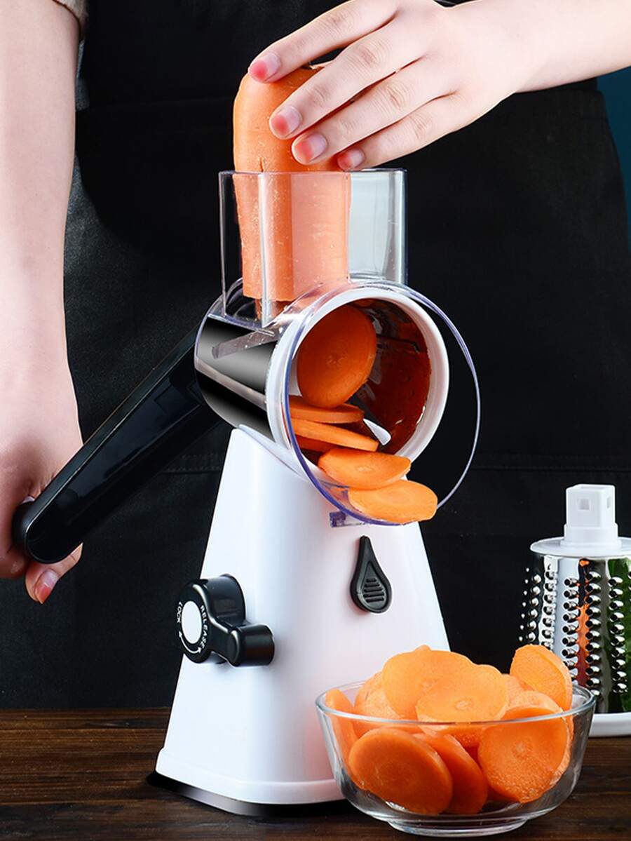 多功能蔬菜切碎機,手持滾動切片機切片機,廚房適用於切片和土豆和其他蔬菜 - 白色 - 查看 1