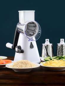 多功能蔬菜切碎機,手持滾動切片機切片機,廚房適用於切片和土豆和其他蔬菜 - 白色 - 查看 2