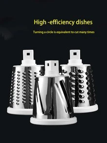 多功能蔬菜切碎機,手持滾動切片機切片機,廚房適用於切片和土豆和其他蔬菜 - 白色 - 查看 4