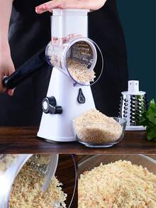 多功能蔬菜切碎機,手持滾動切片機切片機,廚房適用於切片和土豆和其他蔬菜 - 白色 - 查看 6